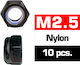 Ultimate Racing M2.5 Nylon Locknuts 10 Stück