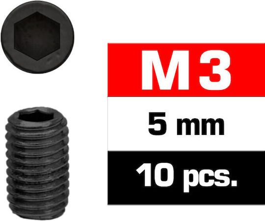 Ultimate Racing M3x5mm Set Screws 10 Pcs