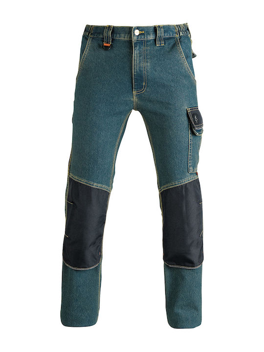 Kapriol Reflektierend Arbeitshose Jeans Blau