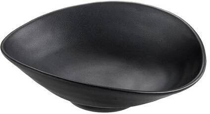 Leone Serving Bowl Round made of Melamine Black with Diameter 18cm