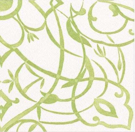 Luncheon Algarve Paper Moss Linen Party Napkins 16.5x16.5cm Caspari 15 Pieces