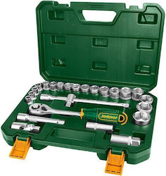 Jadever Ratschen- und Steckschlüssel-Set 1/2" 25 Stück Jadever Ratschen- und Steckschlüssel-Set 1/2" 25 Stück