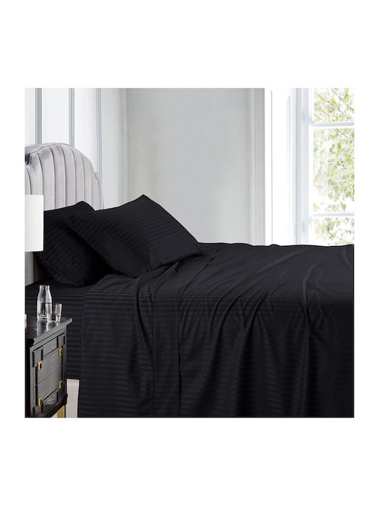 Kotonia Home Cearșaf Super dublu 240x260cm. Negru