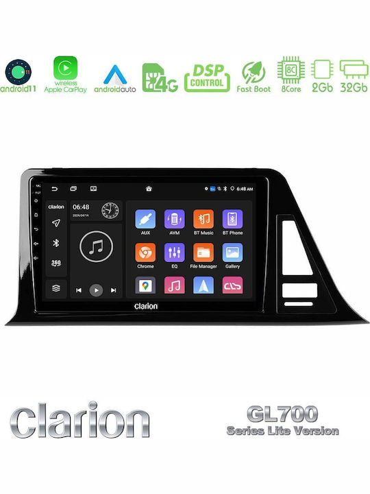 Clarion Car Audio System for Toyota C-HR 2017 (Bluetooth/USB/WiFi/GPS/Apple-Carplay/Android-Auto) with Touch Screen 9"