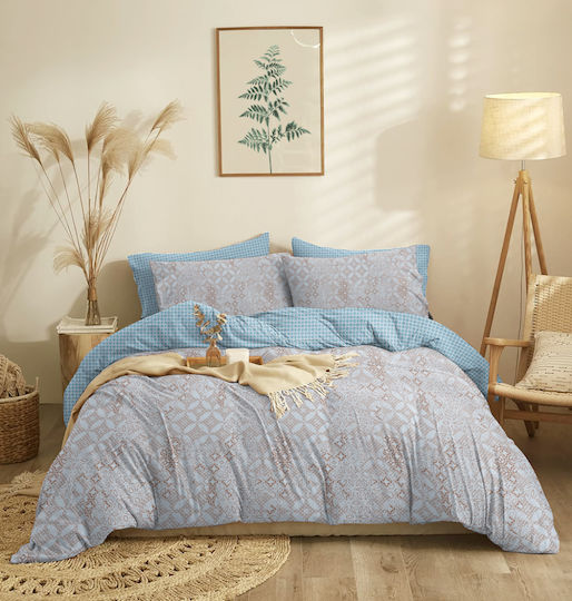 Cokitex Marta Σετ Σεντόνια Μονά 165x260εκ. Light Blue, L.blue (3τμχ)