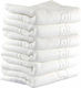 Kotonia Home Set 6 Prosoape De Hotel Pentru Față 90x50cm Albe Greutate 500gsm
