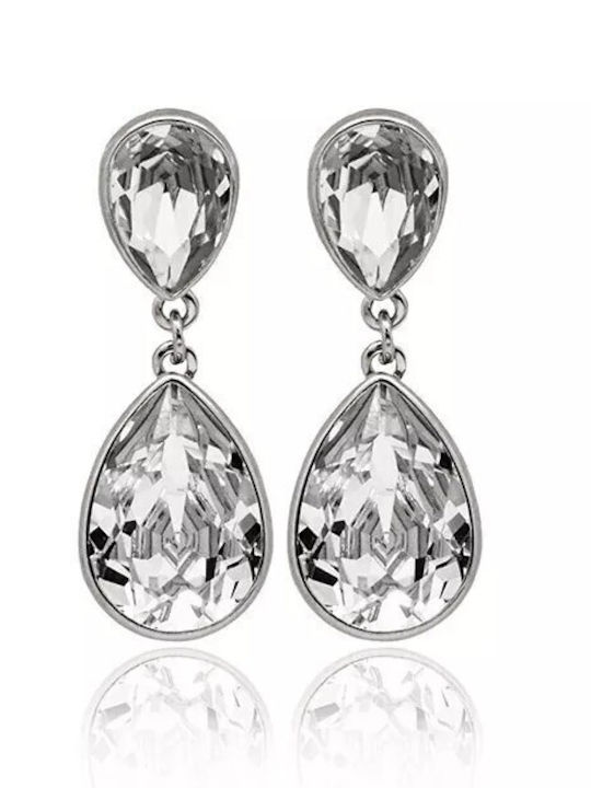 Victoria Cruz Earrings made of Silver with Stones
