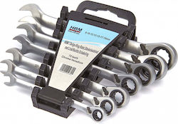 German Polygon Wrenches Reversible Ratchet Ring 8-19mm Set 7 Pieces