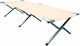 Folding Guest Bed Campaign Single Beige 190x63x41cm