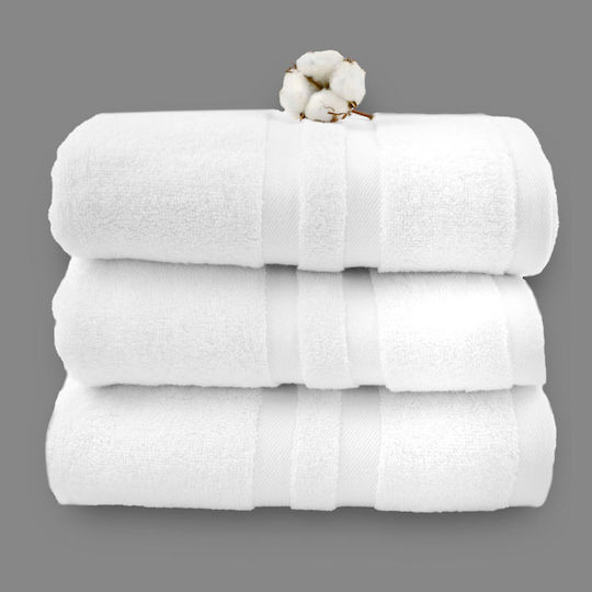 Lin De Luxe Hotel Bathroom Towel 160x100 cm White