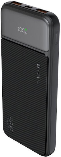Devia EP198 Power Bank 10000mAh 22.5W с 2 USB-A порта и USB-C порт Черен