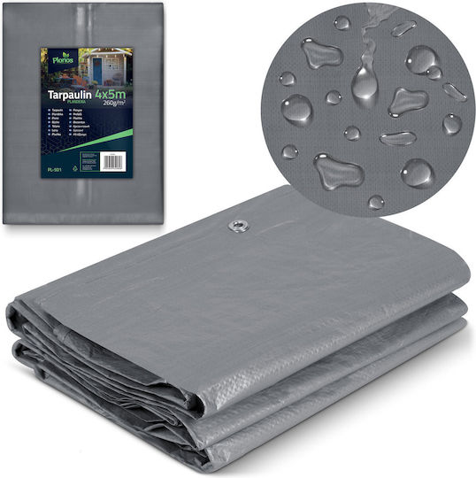 Plonos Rotund Impermeabil Prelată 260gr/m² cu Diametru 4m. Heavy Duty Gri