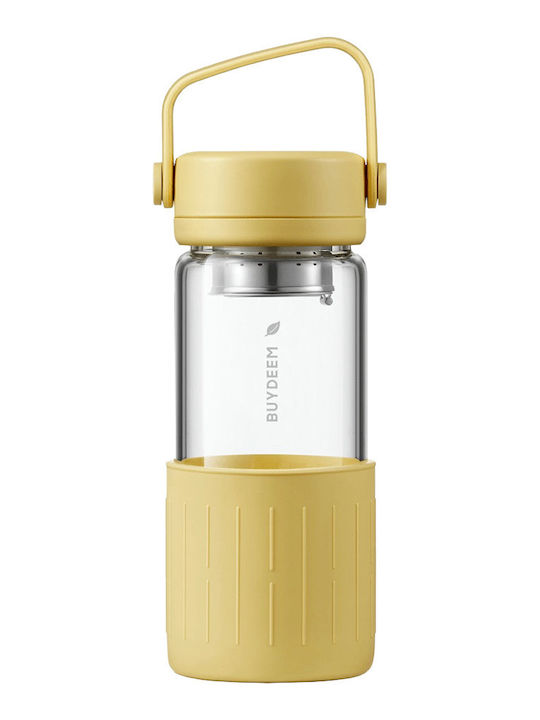 Buydeem Τσαγιέρα Γυάλινη Κίτρινη 300ml