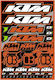 Dcor Visuals Φύλλο Αυτοκόλλητα Ktm 40-30-100