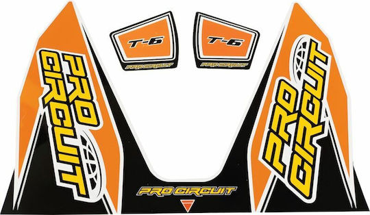 Pro Circuit Exhaust Stickers T-6 Vinyl 4-stroke Dc22t6-orange