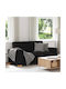 Doppelsitzer Sofa Schwarz 180x78x84cm