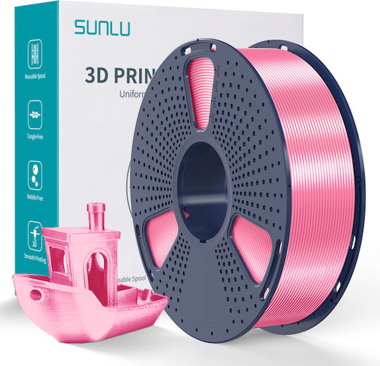 Sunlu Silk PLA+ 3D Printer Filament 1.75mm Ροζ 1kg 1τμχ (Spool)
