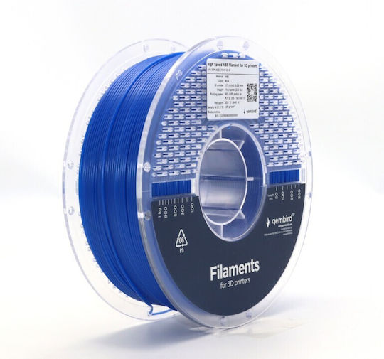 Gembird ABS 3D Drucker Filament 1.75mm Blaue 1kg 1 Stück Spule