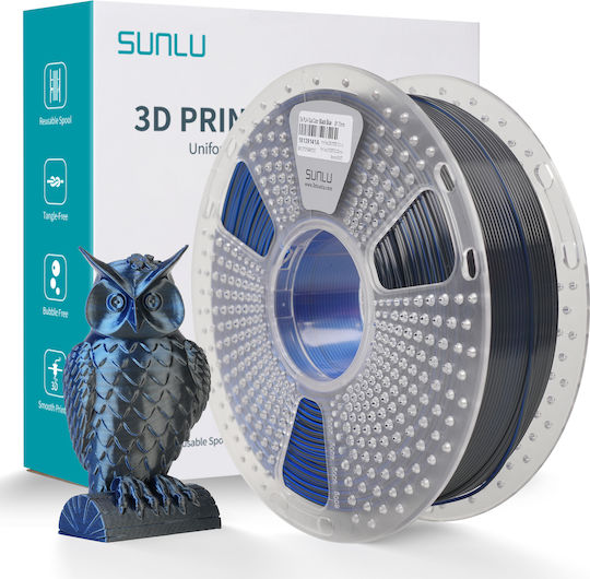 Sunlu Silk PLA+ 3D Printer Filament 3.0mm Μαύρο 1kg