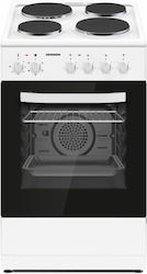 Heinner Ελεύθερη με Εμαγιέ Εστίες Λευκή HFSC-S56E4HMWH Heinner Ελεύθερη με Εμαγιέ Εστίες Λευκή HFSC-S56E4HMWH