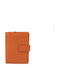 Small Leather Women's Wallet Classic Orange