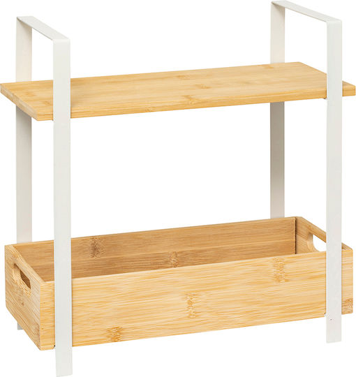 5Five Tischständer Bambus 30x14x30cm Weiß