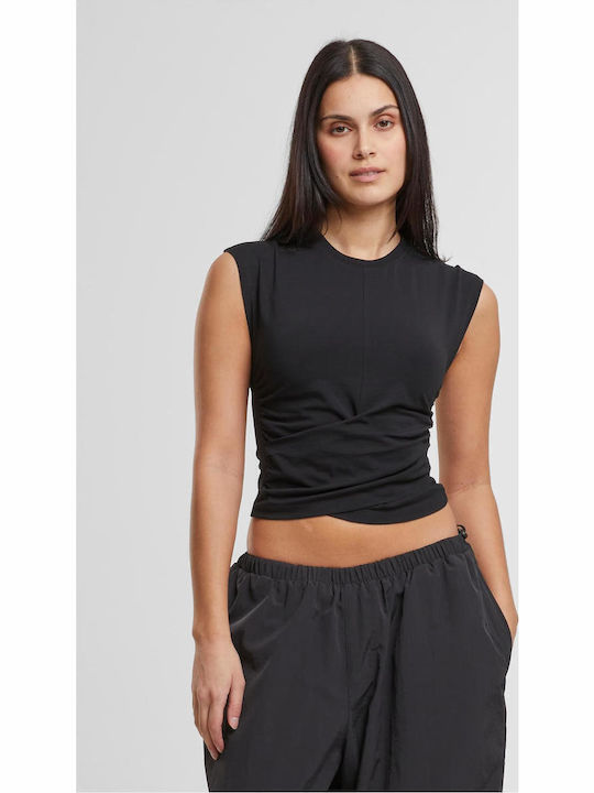 Urban Classics Women's Crop Top Cotton Black