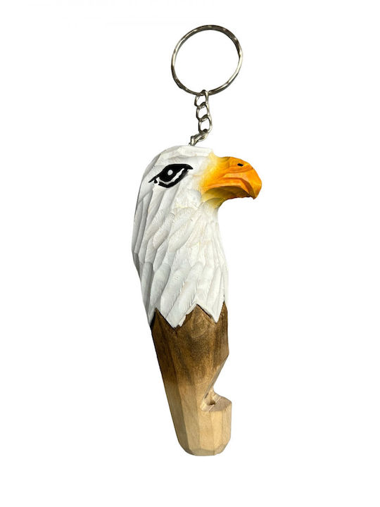 Wooden Art Wooden Keychain Animal – White Eagle 0707