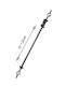 Tpster Metallisch Vorhangstange Einfach Φ16mm 70cm Black
