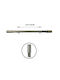 Tpster Metallisch Vorhangstange Einfach Φ25mm 120cm Silver
