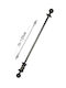 Tpster Metallisch Vorhangstange Einfach Φ16mm 70cm Black-gold