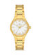 Damenuhr 30mm Batterie mit Gold Rostfreier Stahl Armband