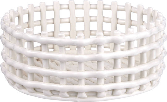 Butlers Декоративна кошница Слама White 21x21бр