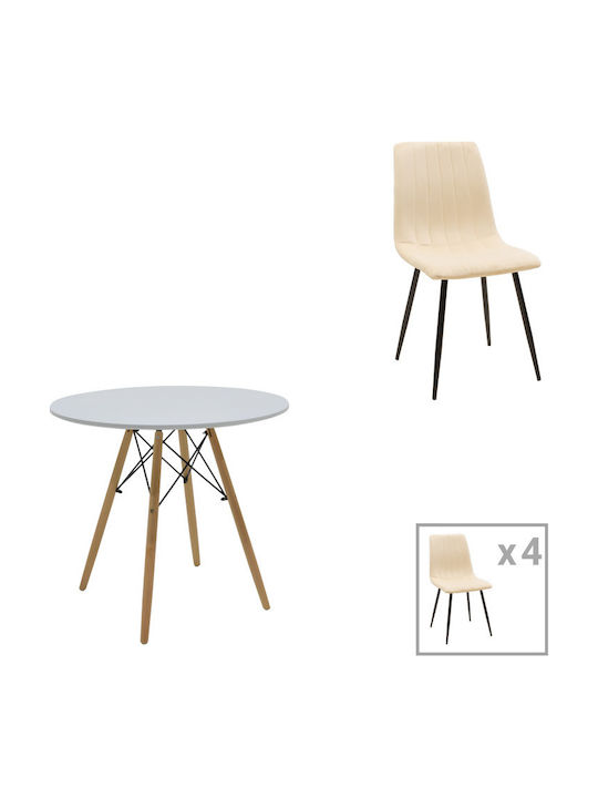 Esszimmer Julita-noor 5Stück 80x80cm