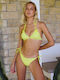 Set Bikini Τριγωνάκι με Αφαιρούμενη Ενίσχυση & Brazil Κίτρινο