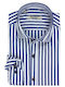 Langärmlig Hemd Gestreift Blue-white