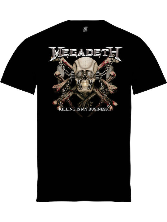 Μπλούζα Εταιρίας Pegasus Μαύρη Τύπωμα Megadeath