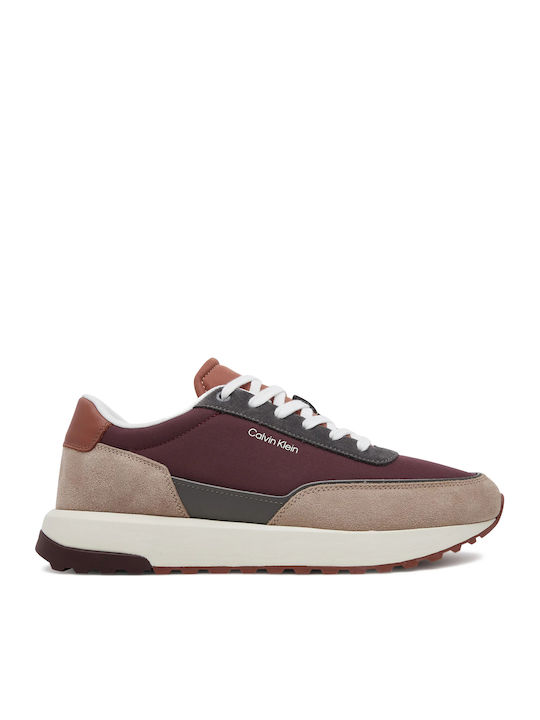 Calvin Klein Sneakers Silver Mink / Vineyard Wine