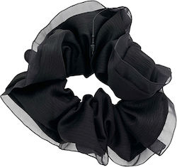 Beauty Salon Scrunchy Pentru Păr Negru Mare Transparentă