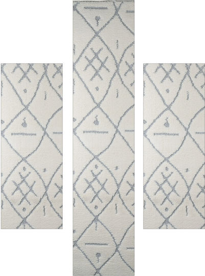 Klonaras Set Modern Schlafzimmer-Teppichsets Synthetisch,Polyester/Cotton/Leather Cream KL472672 3Stück