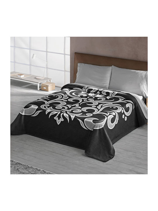 Adam Home Ster Pătură Spania Catifea Superdublă 220x240 cm Neagră