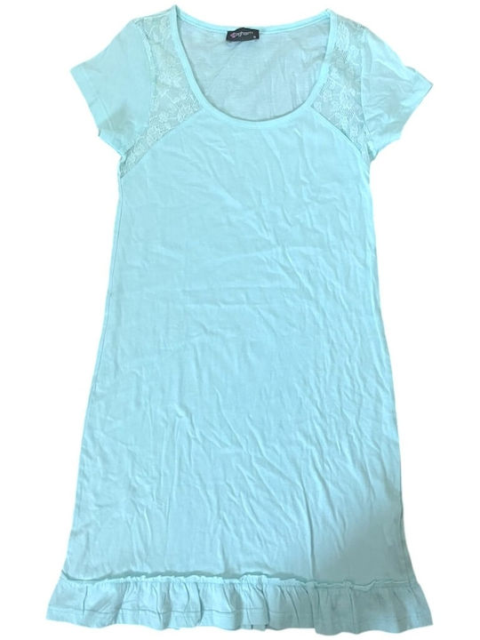 Ogham Cămașă de noapte pentru Femei Sky blue-aqua Ogham Cămașă de noapte pentru Femei Sky blue-aqua