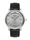 Herrenuhr Batterie mit Schwarz Lederarmband