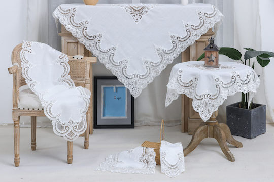 Liolios Home Σετ 3τμχ Pls-7b027 με Κέντημα White