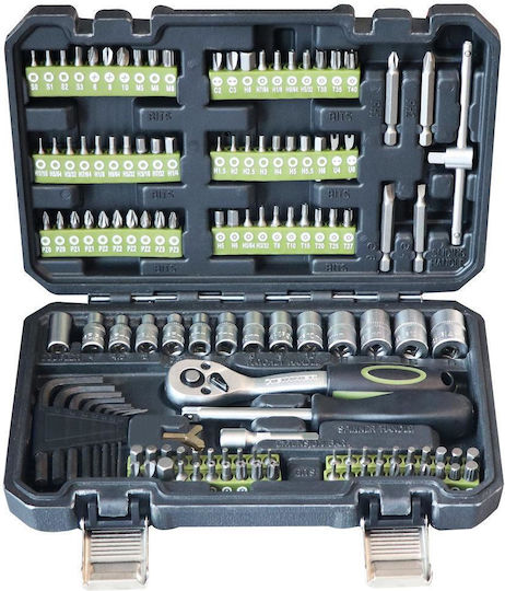 Heinner Ctsm027 131-Piece Multifunctional Screwdriver Set 1/4" Chrome-Vanadium Material Storage Transport Case