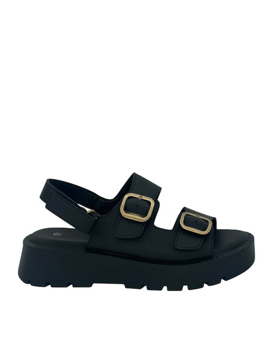 Γυναικεία Σανδάλια Flatforms Μαύρα