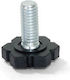 Emuca Metallic Furniture Leg with Regulator Suitable for Cupboard / Wardrobe 1.7x1.7cm Silver