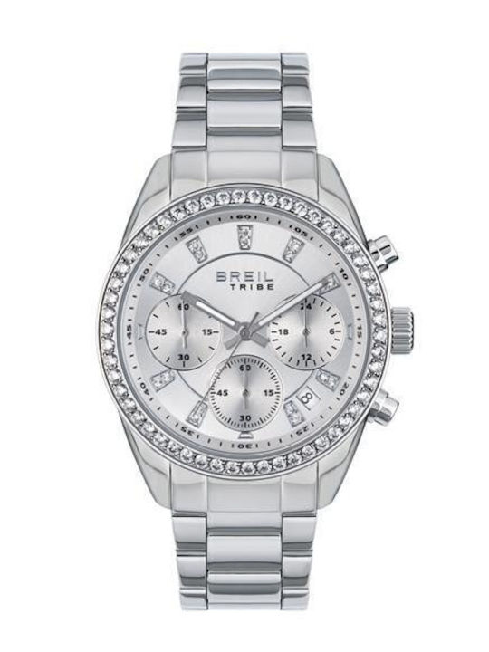 Breil Women's Watch 36mm Chronograph Battery with Silver Stainless Steel Bracelet