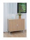 Sideboard Haptic Lite made of Wood & Metal Beige 80x40x72.5cm