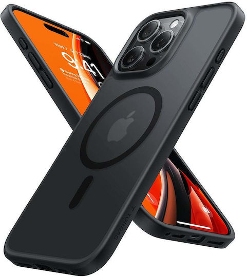 Torras Guardian Magnetic Back Cover Silicone Black (iPhone 16 Pro)
